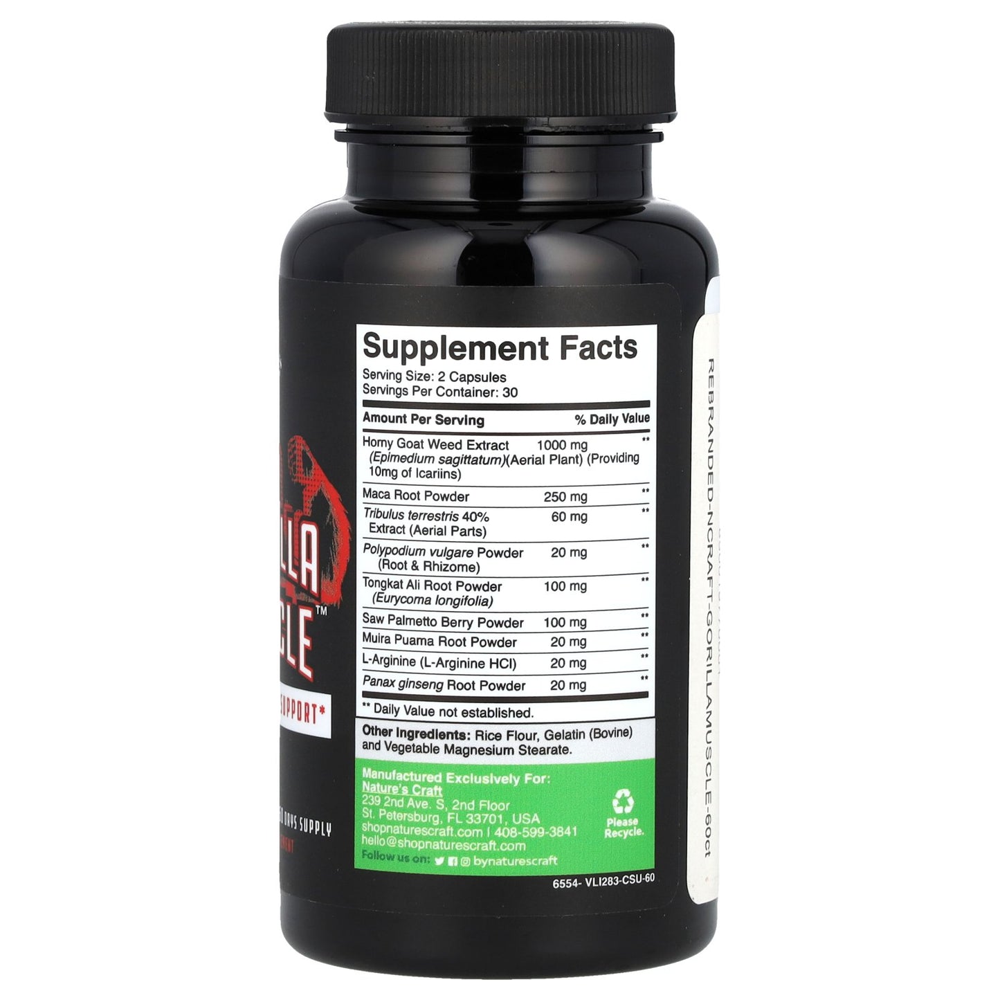 Nature's Craft, Gorilla Muscle™, Performance Support, 60 Capsules