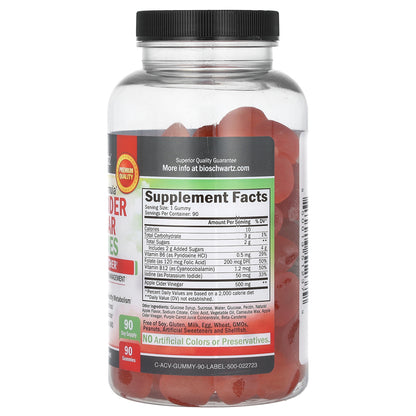 BioSchwartz, Apple Cider Vinegar Gummies With The Mother, 90 Gummies