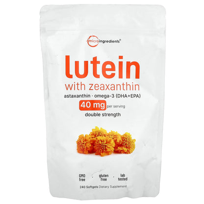 Micro Ingredients, Lutein With Zeaxanthin, 240 Softgels