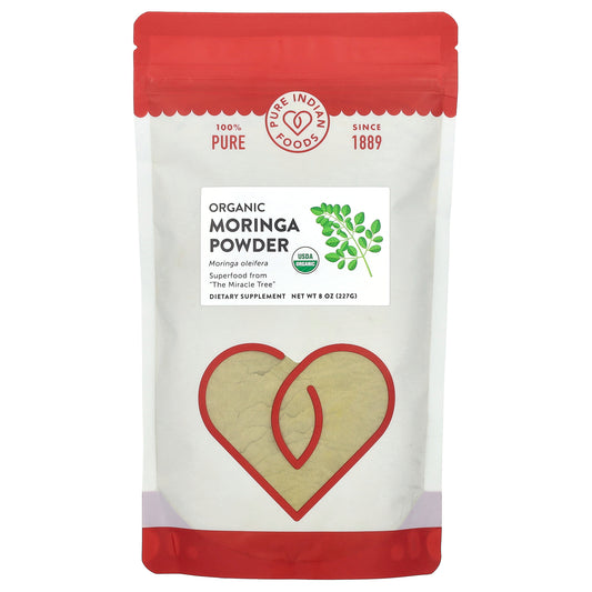 Pure Indian Foods, Organic Moringa Powder, 8 oz (227 g)