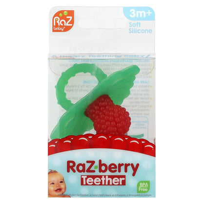 RaZbaby, RaZ-berry Teether, 3 Months+, Green/Red, 1 Count