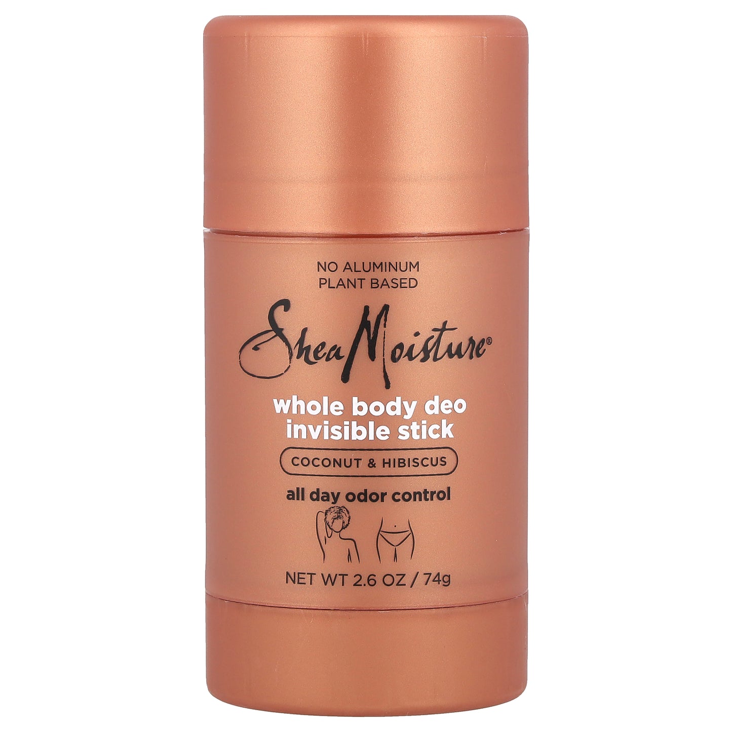 SheaMoisture, Whole Body Deo Invisible Stick, Coconut & Hibiscus, 2.6 oz (74 g)