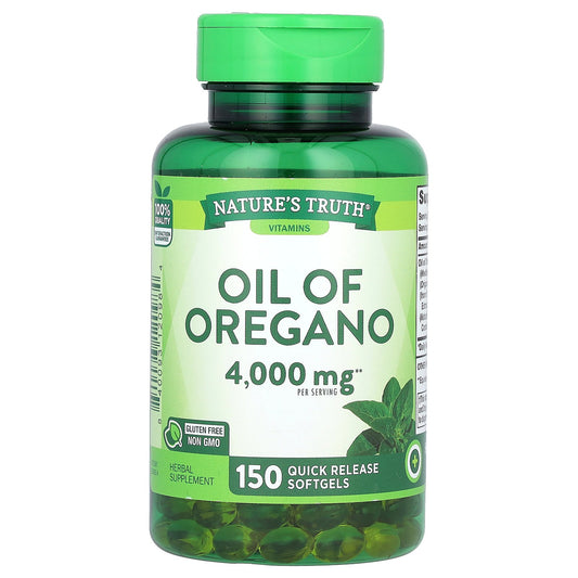 Nature's Truth, Vitamins, Oil Of Oregano, 2,000 mg, 150 Quick Release Softgels