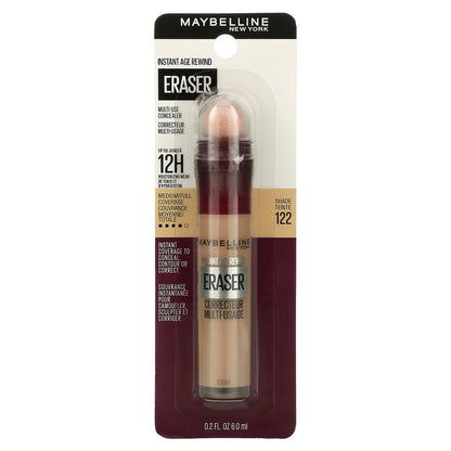 Maybelline, Instant Age Rewind, Eraser, Multi-Use Concealer, 122 Sand, 0.2 fl oz (6 ml)