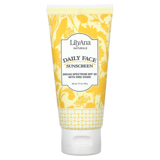 Lilyana Naturals, Daily Face Sunscreen, SPF 30 with Zinc Oxide, 1.7 oz (48 g)