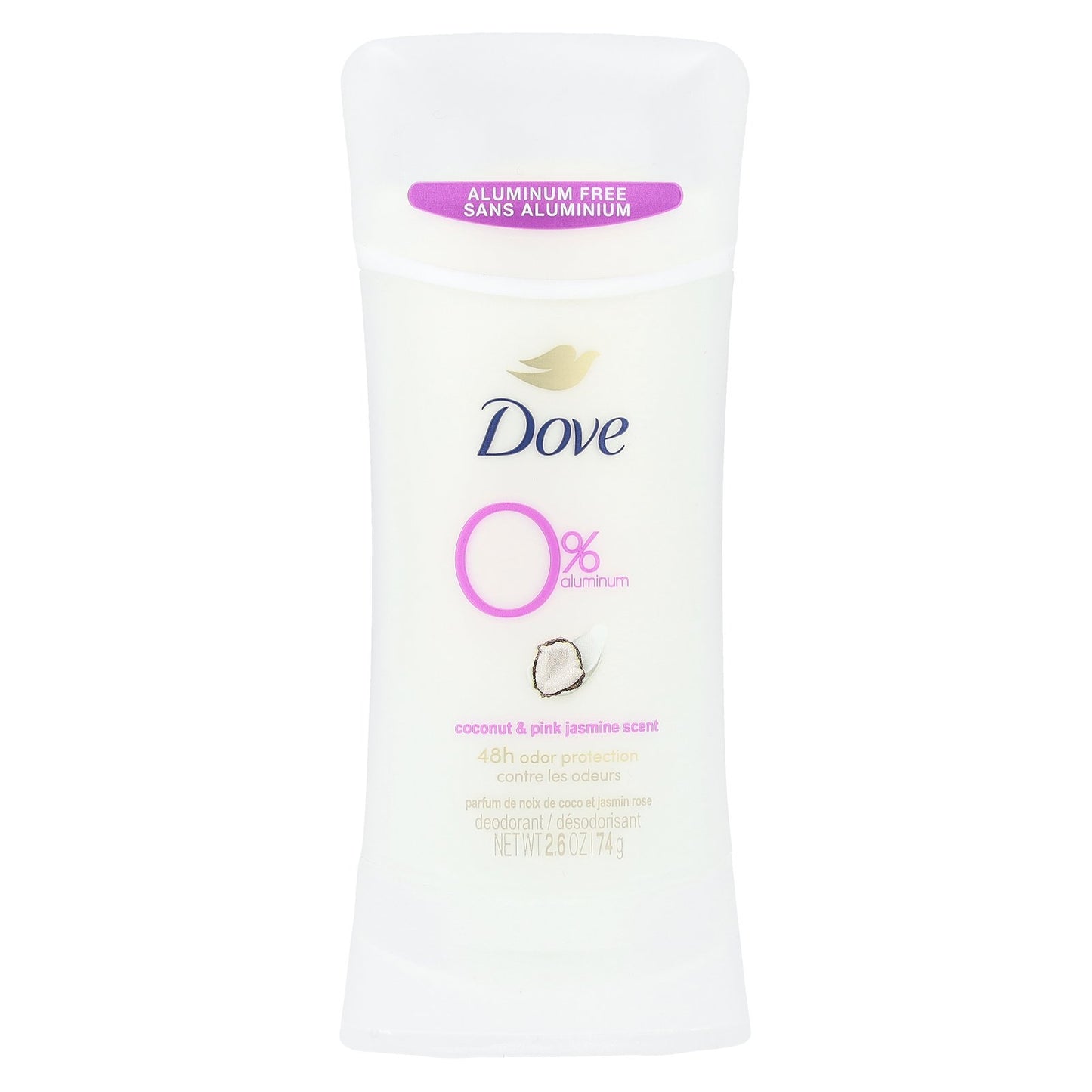 Dove, Aluminum Free Deodorant, Coconut & Pink Jasmine, 2.6 oz (74 g)