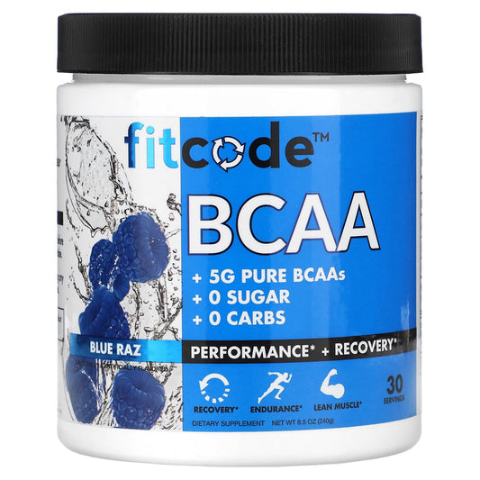 fitcode, BCAA, Blue Raz, 8.5 oz (240 g)