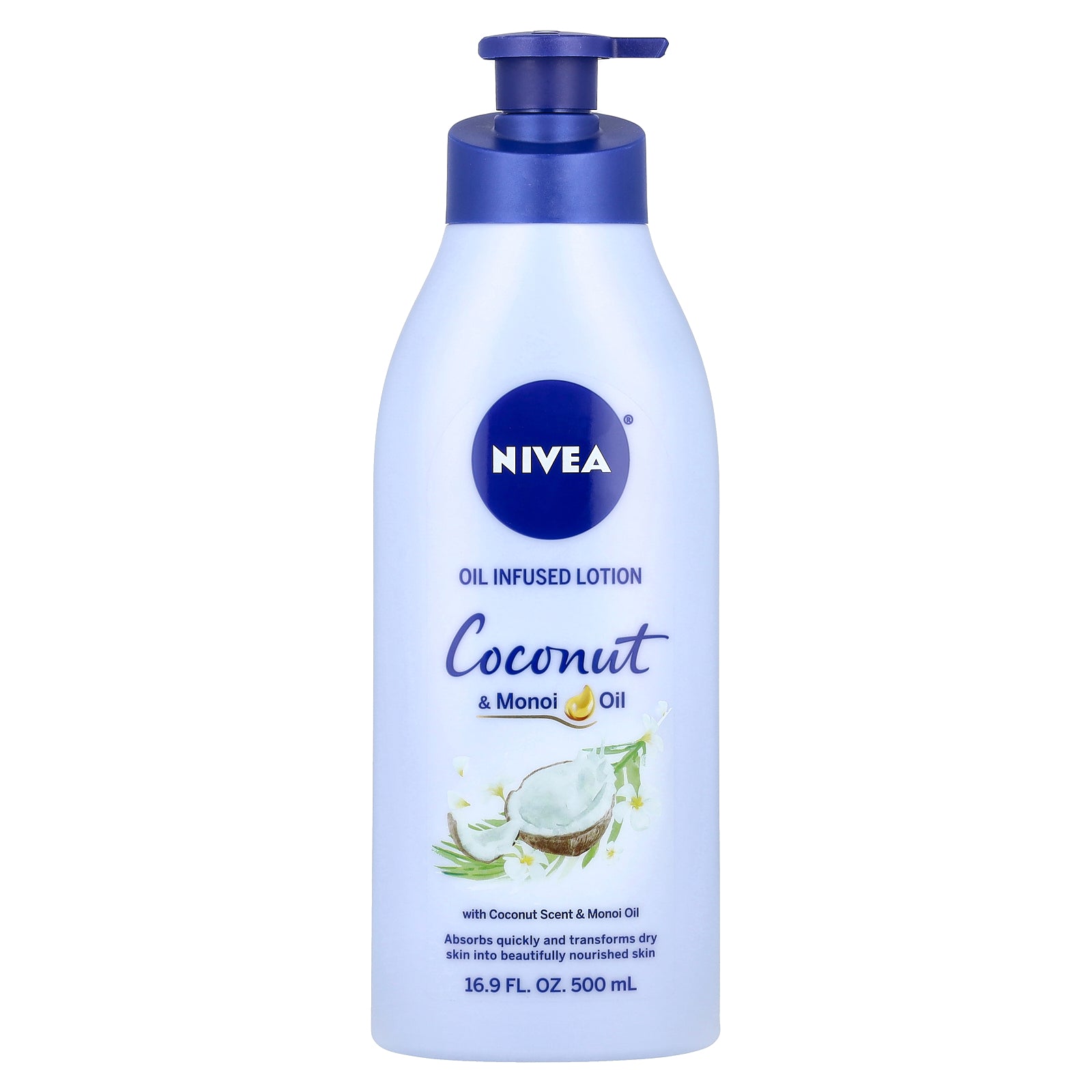 Nivea, Oil Infused Lotion, Coconut & Monoi Oil, 16.9 fl oz (500 ml)