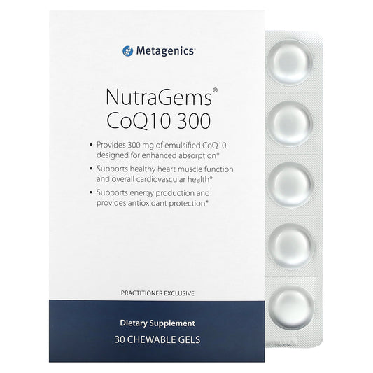 Metagenics, NutraGems CoQ10 300, 300 mg, 30 Chewable Gels