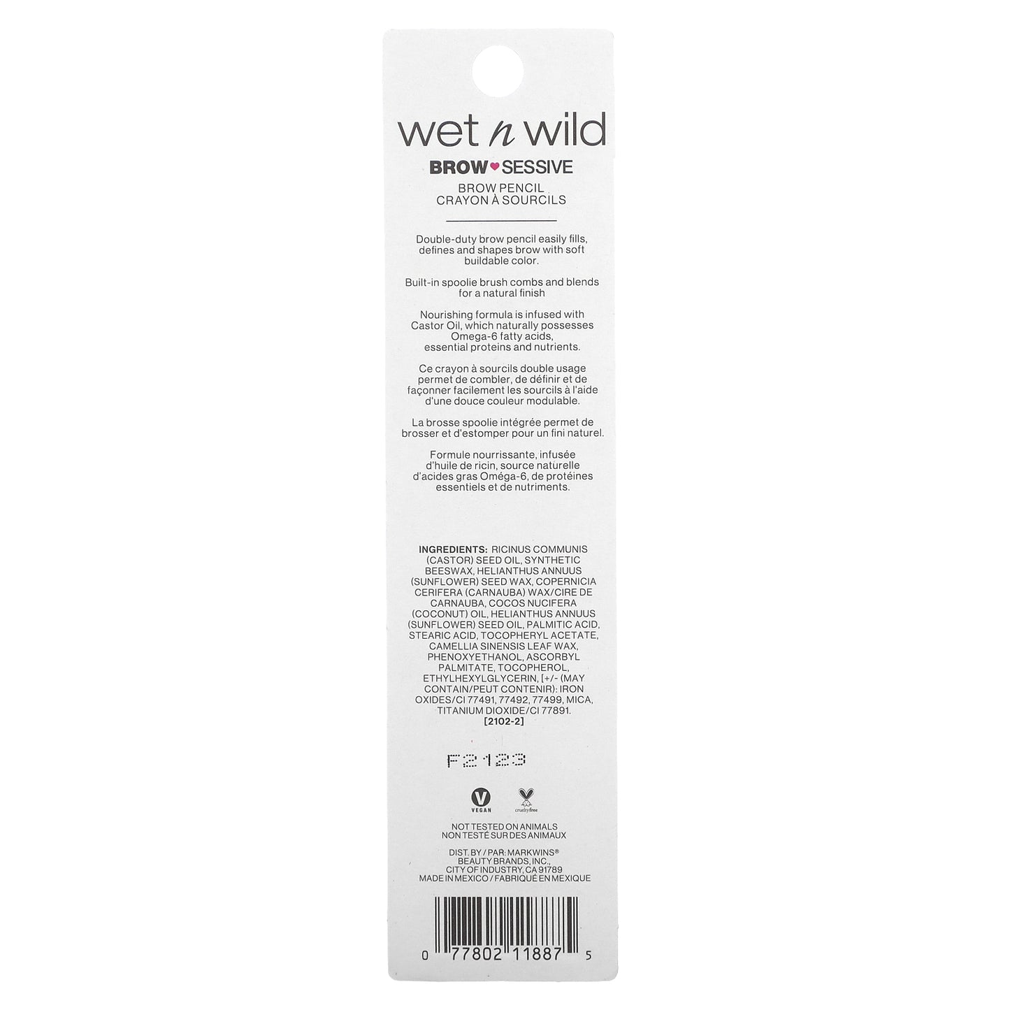 wet n wild, Brow Sessive Pencil, 1111887 Medium Brown, 0.02 oz (0.7 g)