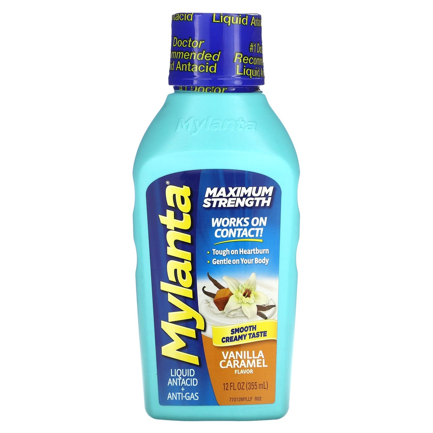 Mylanta, Maximum Strength Liquid Antacid + Anti-Gas, Vanilla Caramel, 12 fl oz (355 ml)