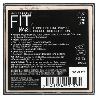 Maybelline, Fit Me, Loose Finishing Powder, 05 Fair, 0.7 oz (20 g)