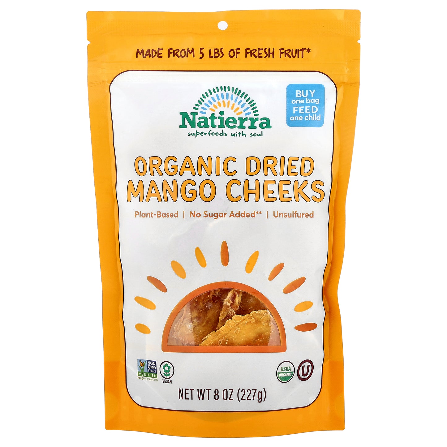 Natierra, Organic Dried Mango Cheeks, 8 oz (227 g)