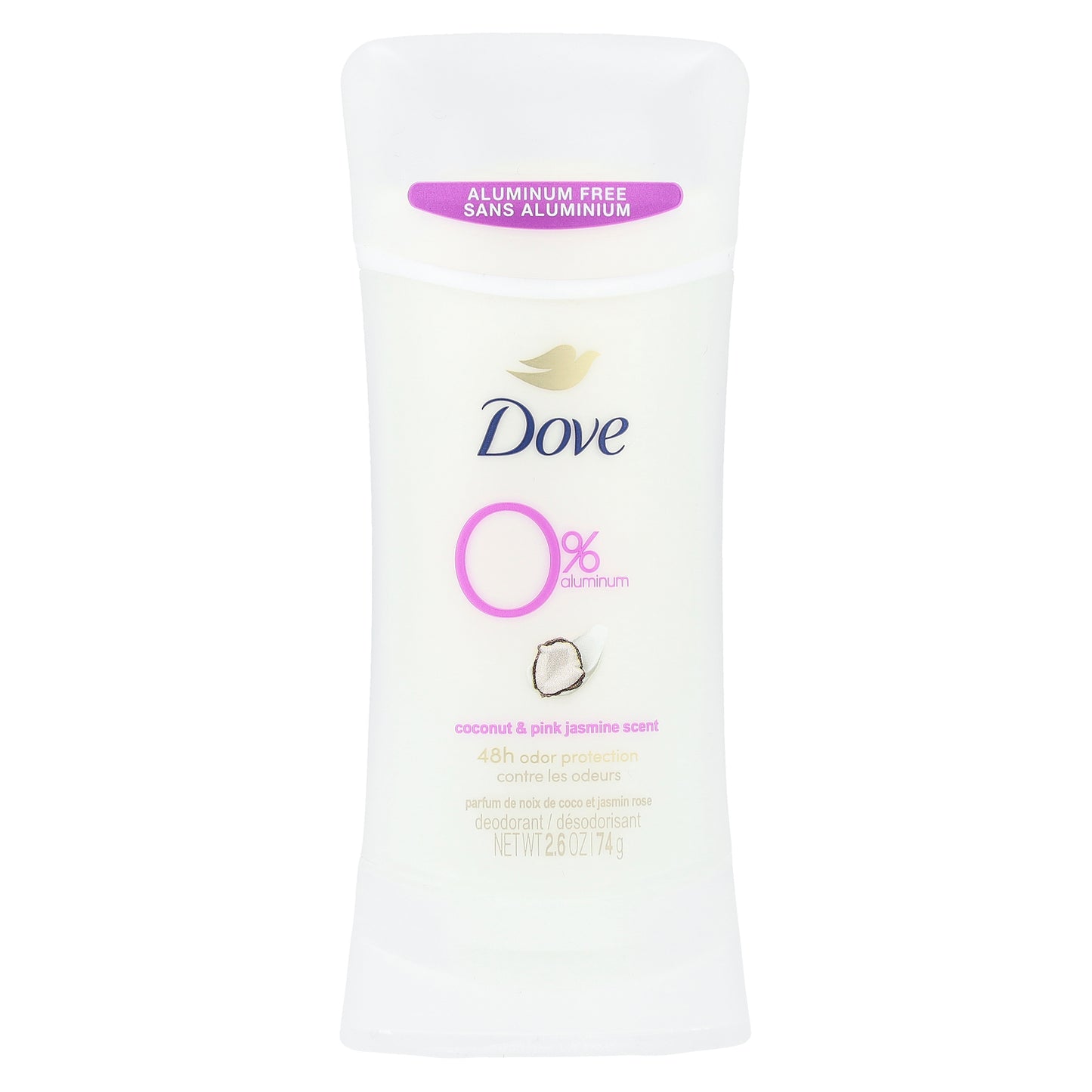 Dove, Aluminum Free Deodorant, Coconut & Pink Jasmine, 2.6 oz (74 g)