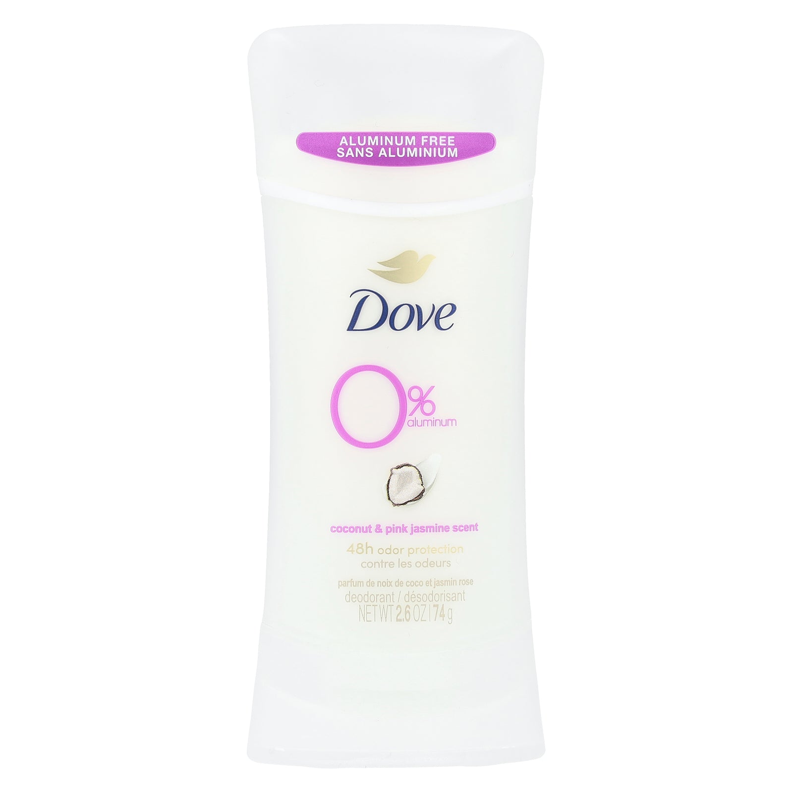 Dove, Aluminum Free Deodorant, Coconut & Pink Jasmine, 2.6 oz (74 g)