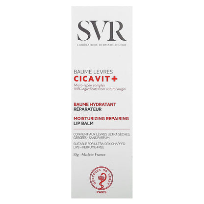 SVR, Cicavit+, Lip Balm, Perfume-Free, 0.35 oz (10 g)