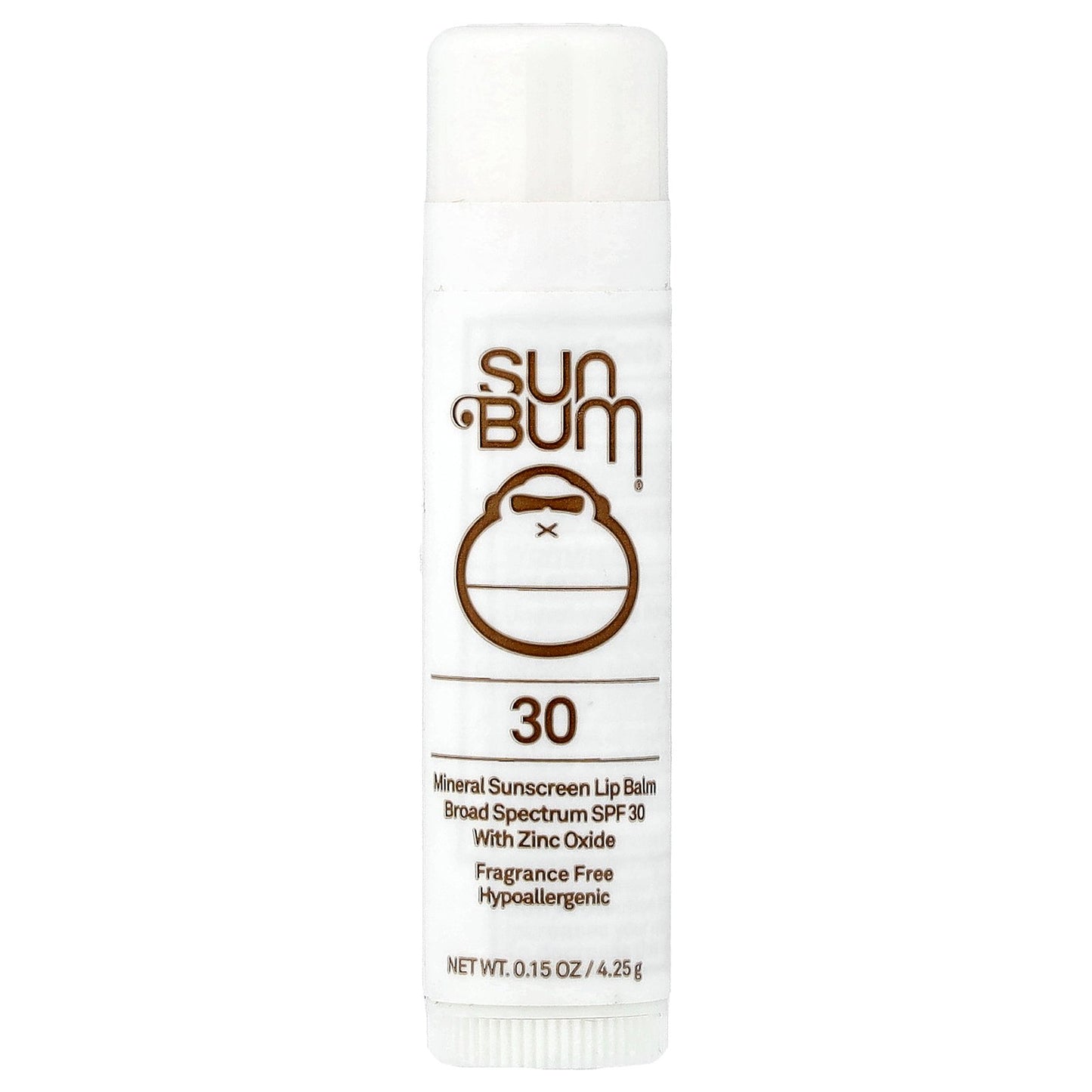 Sun Bum, Mineral Sunscreen Lip Balm, SPF 30, Fragrance Free, 0.15 oz (4.25 g)