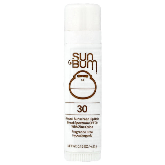 Sun Bum, Mineral Sunscreen Lip Balm, SPF 30, Fragrance Free, 0.15 oz (4.25 g)