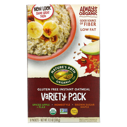 Nature's Path, Gluten Free Instant Oatmeal, Variety Pack, 8 Packets, 11.3 oz (320 g)