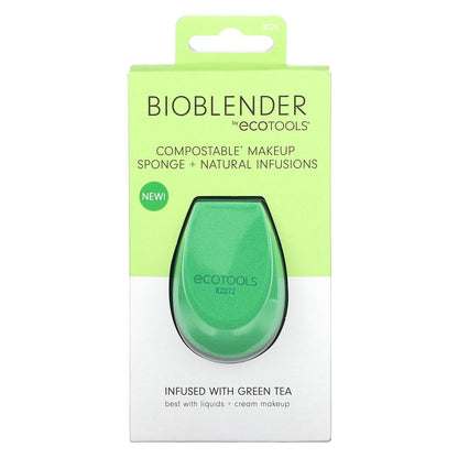 EcoTools, Bioblender, Compostable Makeup Sponge +  Natural Infusions, Green, 1 Sponge