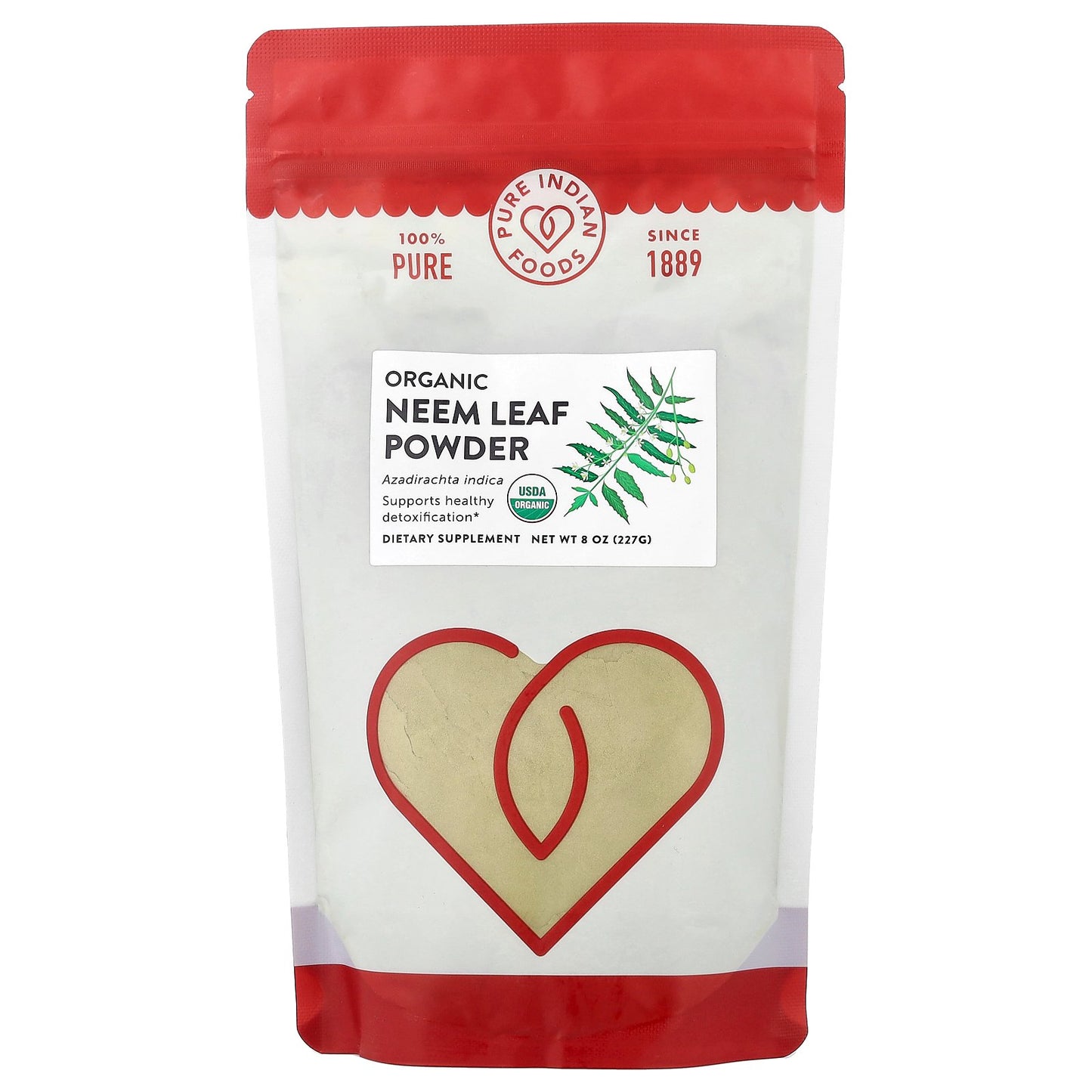 Pure Indian Foods, Organic Neem Leaf Powder, 8 oz (227 g)
