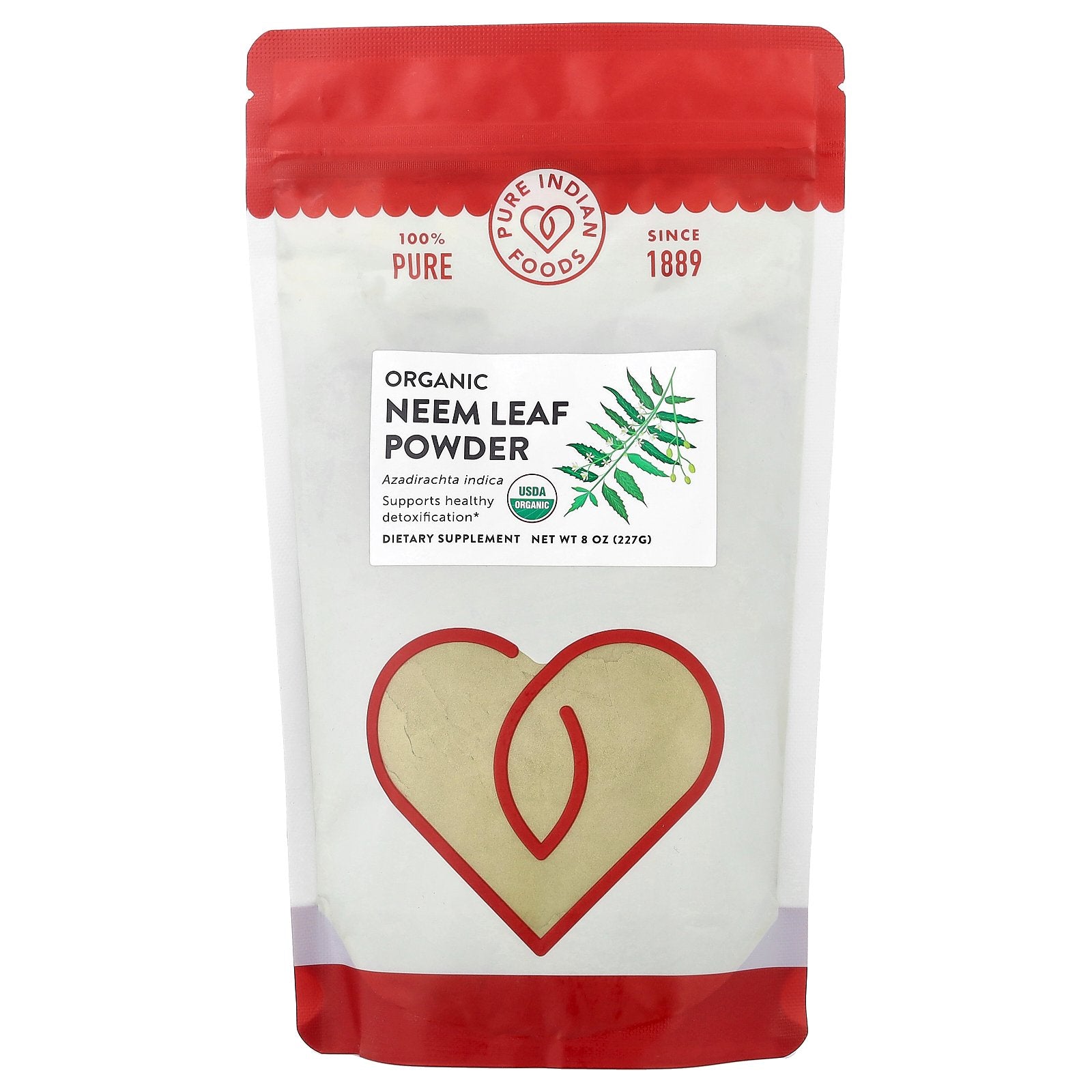 Pure Indian Foods, Organic Neem Leaf Powder, 8 oz (227 g)
