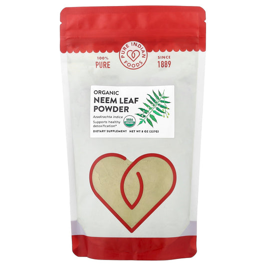 Pure Indian Foods, Organic Neem Leaf Powder, 8 oz (227 g)