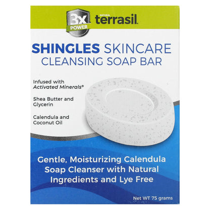 Terrasil, Shingles Skincare Cleaning Soap Bar, 75 g