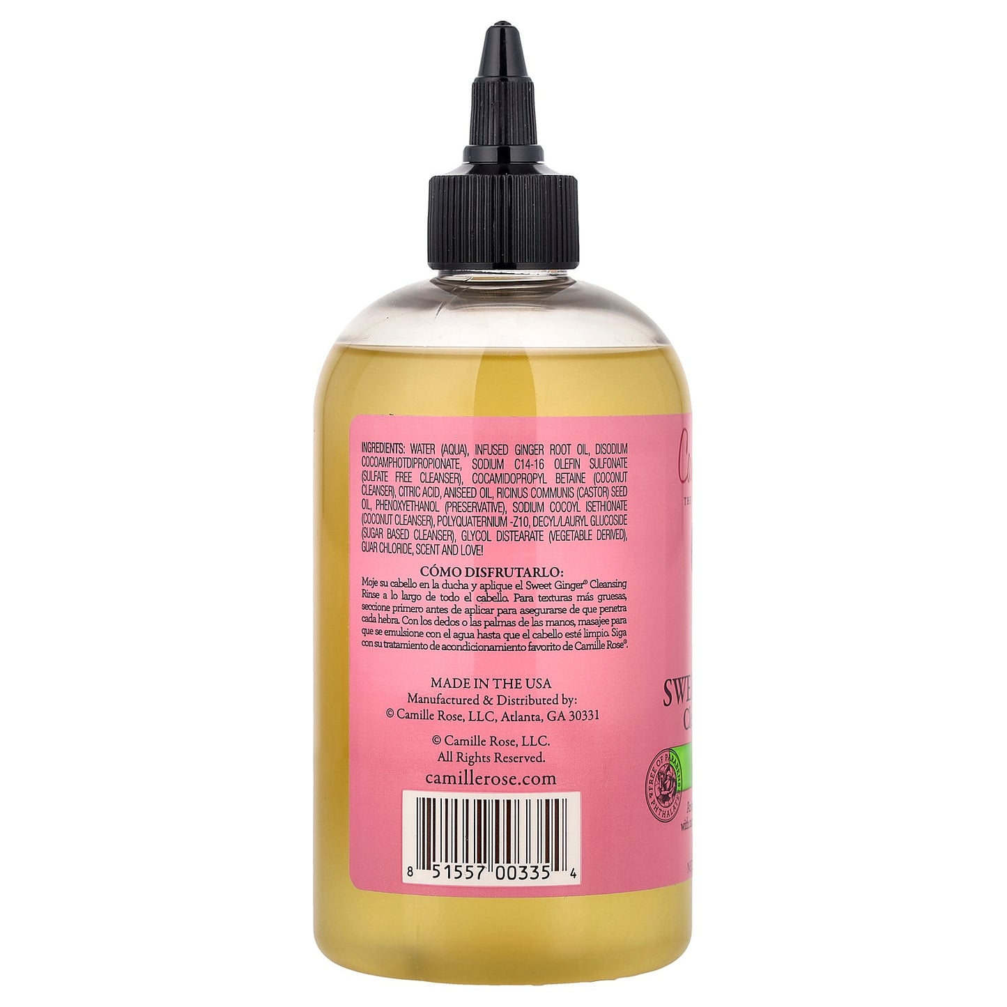 Camille Rose, Sweet Ginger®, Cleansing Rinse, Castor & Aniseed Oil, 12 oz (355 ml)