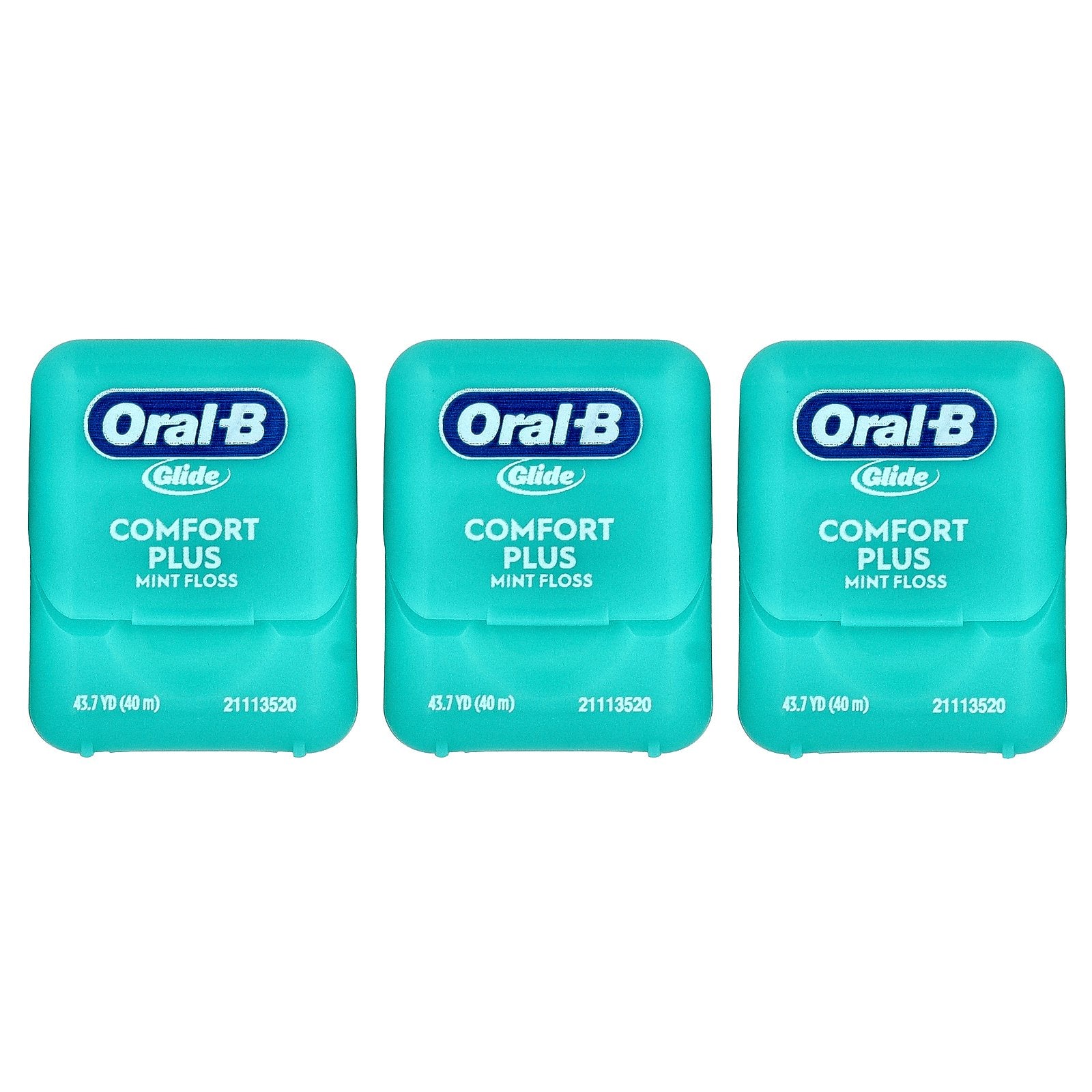 Oral-B, Glide, Comfort Plus Floss, Mint, 3 Pack, 43.7 yd (40 m) Each