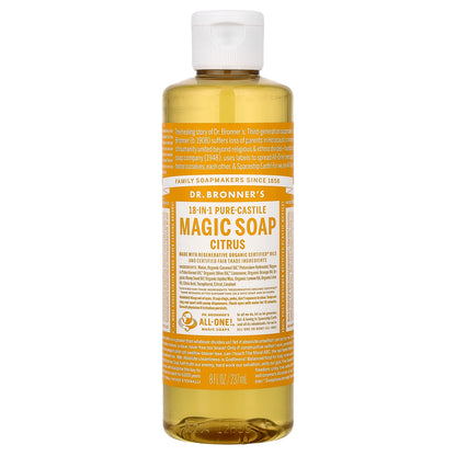 Dr. Bronner's, 18-IN-1 Pure-Castile Magic Soap Citrus, 8 fl oz