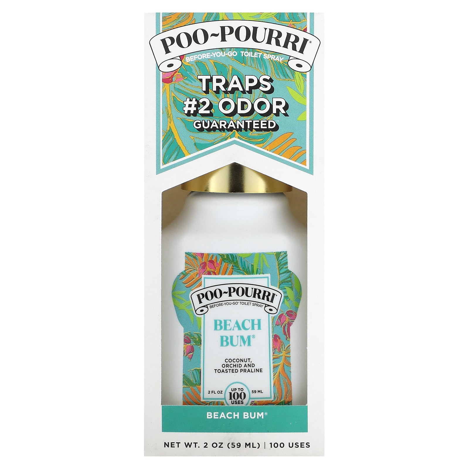 Poo-Pourri, Before-You-Go® Toilet Sprays, Beach Bum, 2 fl oz (59 ml)