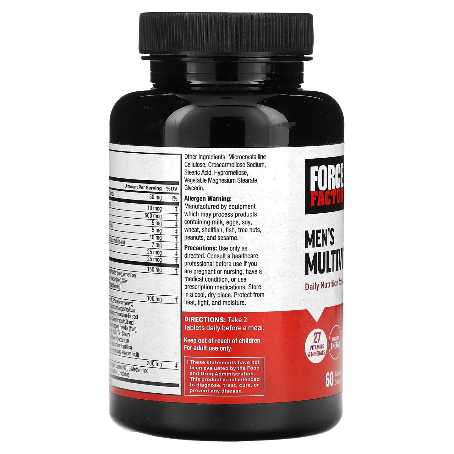 Force Factor, Men’s Multivitamin, 60 Tablets