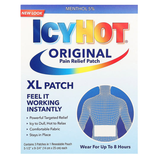 Icy Hot, Original Pain Relief Patch, XL , 3 Patches