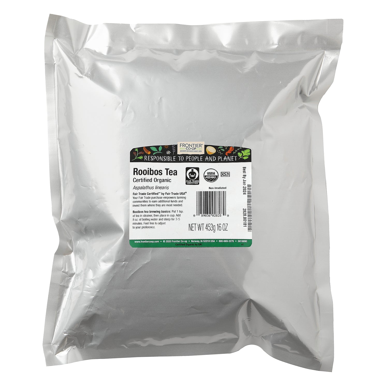 Frontier Co-op, Organic Rooibos Tea, 16 oz (453 g)