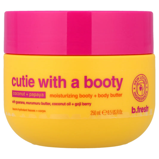 b.fresh, Cutie With A Booty, Moisturizing Booty + Body Butter, Coconut + Papaya, 8.5 fl oz (250 ml)