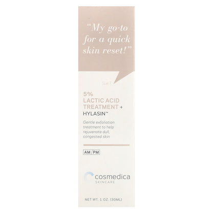 Cosmedica Skincare, 5% Lactic Acid Treatment + Hylasin, 1 oz (30 ml)