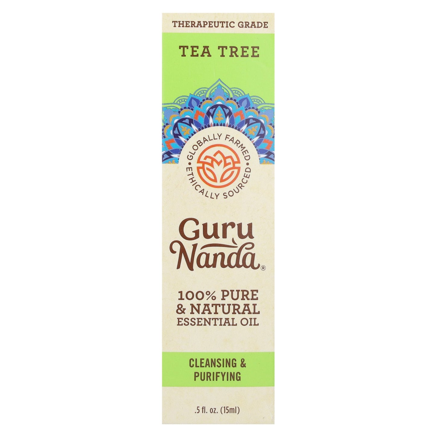 GuruNanda, 100% Pure & Natural Essential Oil, Tea Tree, 0.5 fl oz (15 ml)