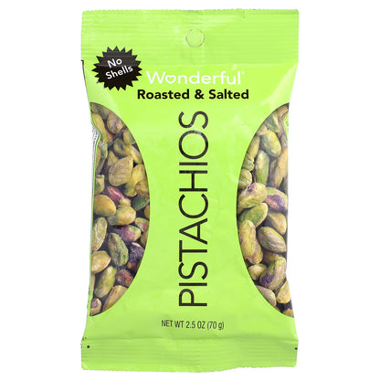 Wonderful Pistachios, Roasted & Salted, No Shells, 2.5 oz (70 g)