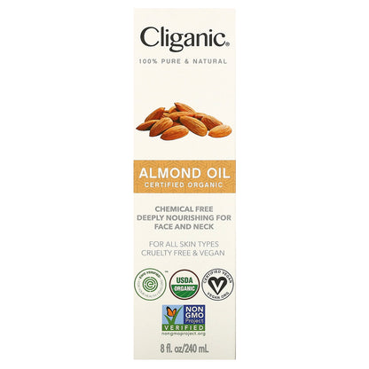 Cliganic, Organic Almond Oil, 8 fl oz (240 ml)