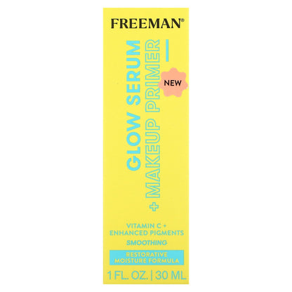 Freeman Beauty, Glow Serum + Makeup Primer, Smoothing, 1 fl oz (30 ml)