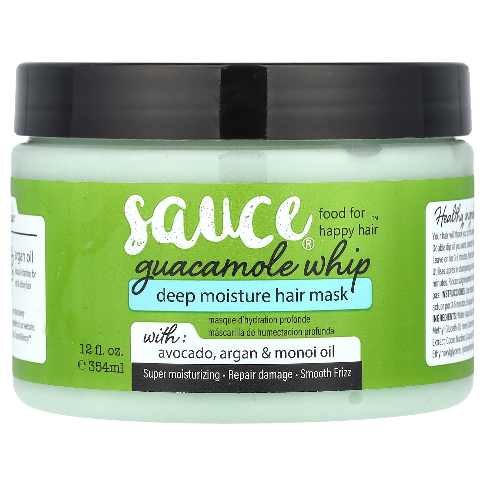 Sauce Beauty, Deep Moisture Hair Mask, Guacamole Whip, 12 fl oz (354 ml)