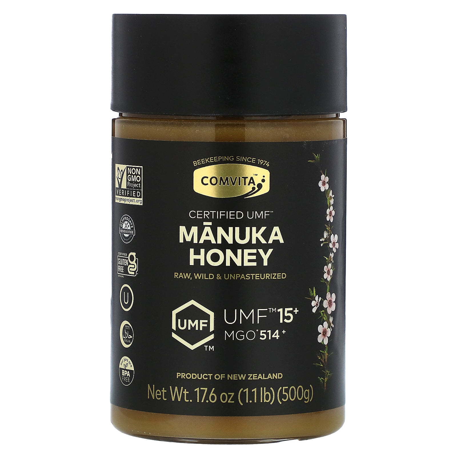 Comvita, Manuka Honey, UMF 15+, MGO 514+, 17.6 oz (500 g)