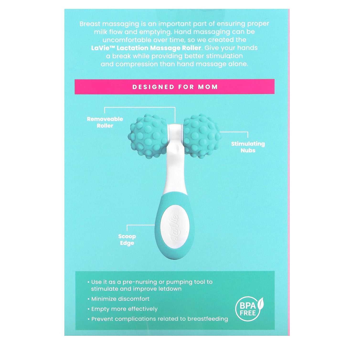 LaVie, Stimulating Lactation Roller, Massage Tool, 1 Count