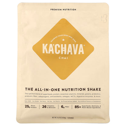 KaChava, The All-In-One Nutrition Shake, Chai, 15.31 oz (434 g)