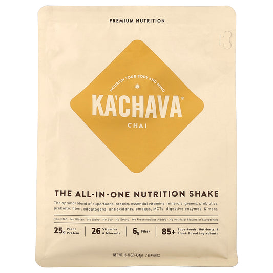 KaChava, The All-In-One Nutrition Shake, Chai, 15.31 oz (434 g)