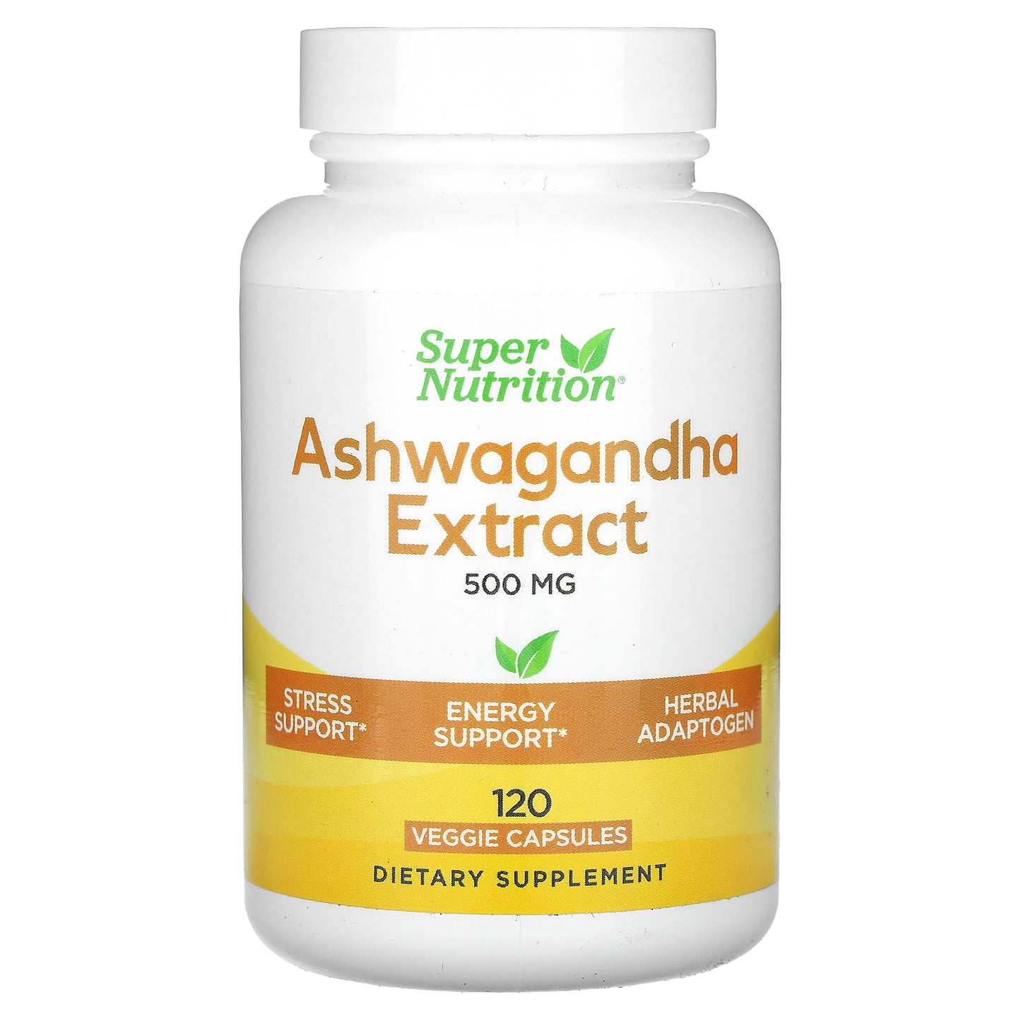 Super Nutrition, Ashwagandha, 500 mg, 120 Veggie Capsules