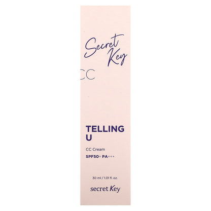 Secret Key, Telling U, CC Cream, SPF 50+, PA+++, 1.01 fl oz (30 ml)