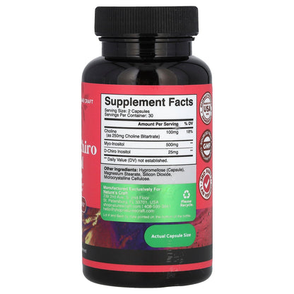 Nature's Craft, Myo & D-Chiro Inositol with Choline, 60 Capsules