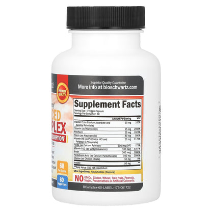 BioSchwartz, High Potency Advanced B-Complex, 60 Veggie Caps